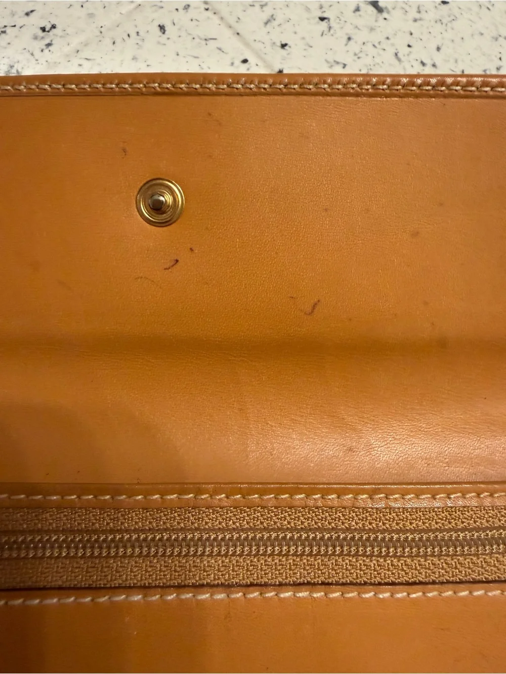 Gucci Brown GG Canvas Continental Wallet with Tan Trim and Gold Hardware - Picture 7 of 14